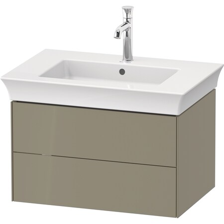 Duravit White Tulip Vanity Unit Wall-Mounted, 26 7/8 X18 , Number Of Drawers: 2, Siphon Cut-Out WT43410H2H2